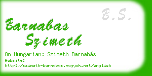 barnabas szimeth business card